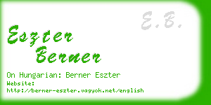 eszter berner business card